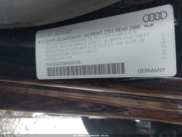 Aukcja sprzedaży 2014 Audi A7 3.0t Premium Plus, vin: WAU2GAFC8EN006745, numer aukcji: 45054417