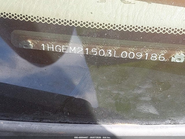 Продаж на аукціоні авто 2003 Honda Civic Lx, vin: 1HGEM21503L009186, номер лоту: 45054457