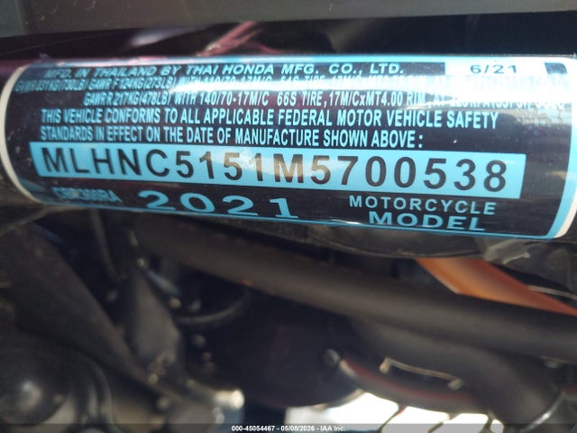 Honda Cbr300 Ra 2021 MLHNC5151M5700538 Image 10