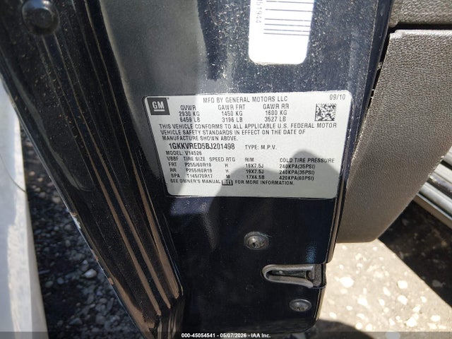 45054541 :رقم المزاد ، 1GKKVRED5BJ201498 vin ، 2011 Gmc Acadia Slt-1 مزاد بيع