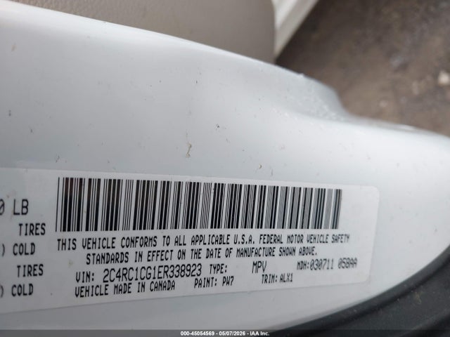Продаж на аукціоні авто 2014 Chrysler Town & Country Touring-l, vin: 2C4RC1CG1ER338923, номер лоту: 45054569