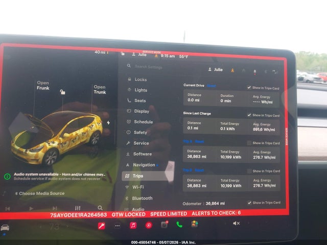 2024 Tesla Model Y Long Range Dual Motor All-wheel Drive მანქანა იყიდება აუქციონზე, vin: 7SAYGDEE1RA264563, აუქციონის ნომერი: 45054746