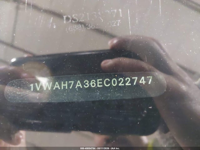 45054784 :رقم المزاد ، 1VWAH7A36EC022747 vin ، 2014 Volkswagen Passat 2.5l S/2.5l Wolfsburg Edition مزاد بيع