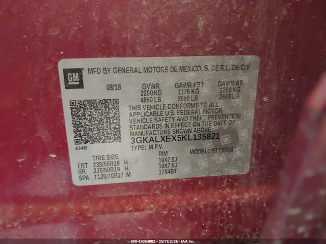 Продажа на аукционе авто 2019 Gmc Terrain Denali, vin: 3GKALXEX5KL135821, номер лота: 45054802