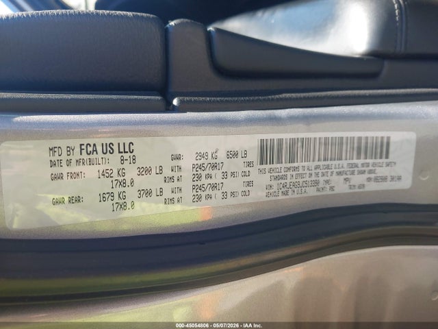 Продажа на аукционе авто 2018 Jeep Grand Cherokee Laredo E 4x2, vin: 1C4RJEAG9JC513390, номер лота: 45054806