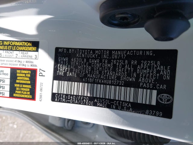 Toyota CAMRY SE 2017 4T1BF1FK4HU812732 Image 9