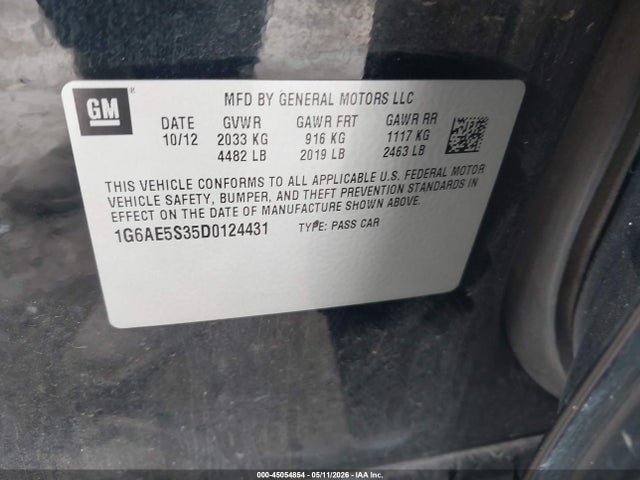 Продажа на аукционе авто 2013 Cadillac Ats Premium, vin: 1G6AE5S35D0124431, номер лота: 45054854