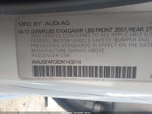 Продажа на аукционе авто 2013 Audi A6 2.0t Premium, vin: WAUGFAFC8DN143014, номер лота: 45054945