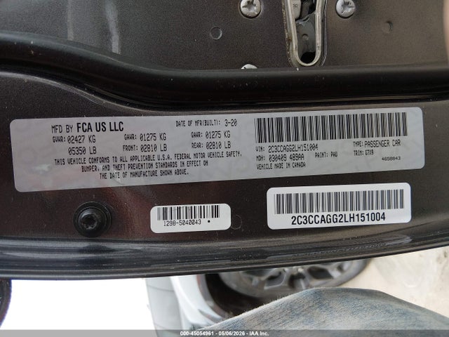 2020 Chrysler 300 300s Awd მანქანა იყიდება აუქციონზე, vin: 2C3CCAGG2LH151004, აუქციონის ნომერი: 45054961