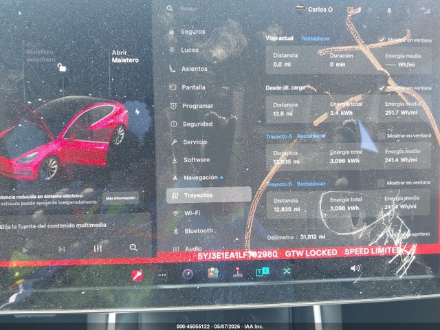 Продаж на аукціоні авто 2020 Tesla Model 3, vin: 5YJ3E1EA1LF792980, номер лоту: 45055122