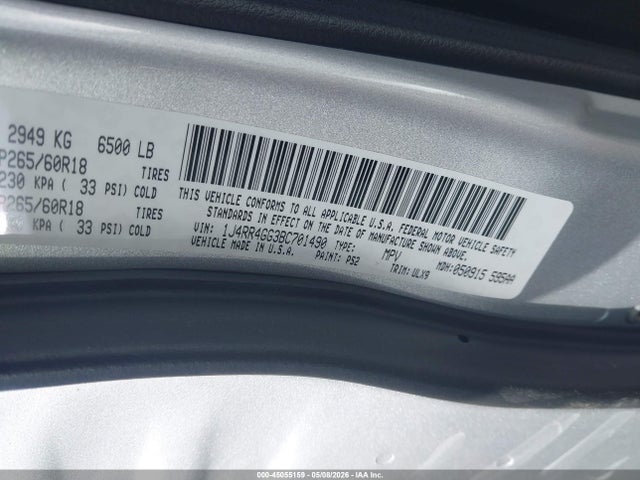 Aukcja sprzedaży 2011 Jeep Grand Cherokee Laredo, vin: 1J4RR4GG3BC701490, numer aukcji: 45055159