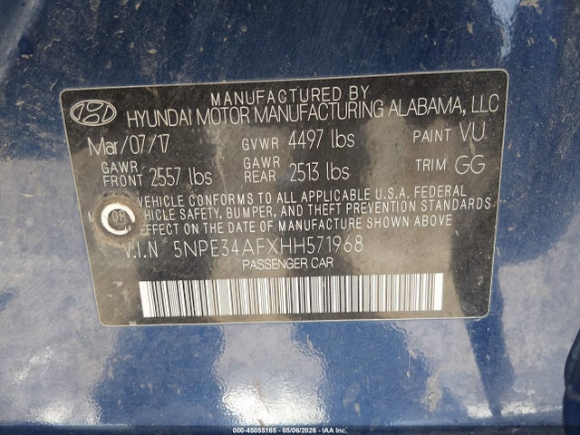 5NPE34AFXHH571968 Hyundai Sonata Sport