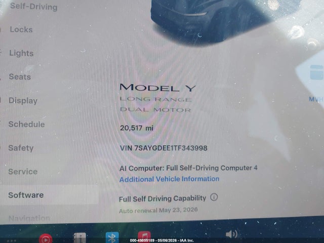 Aukcja sprzedaży 2026 Tesla Model Y All-wheel Drive/long Range Launch Series/premium All-wheel Drive, vin: 7SAYGDEE1TF343998, numer aukcji: 45055189