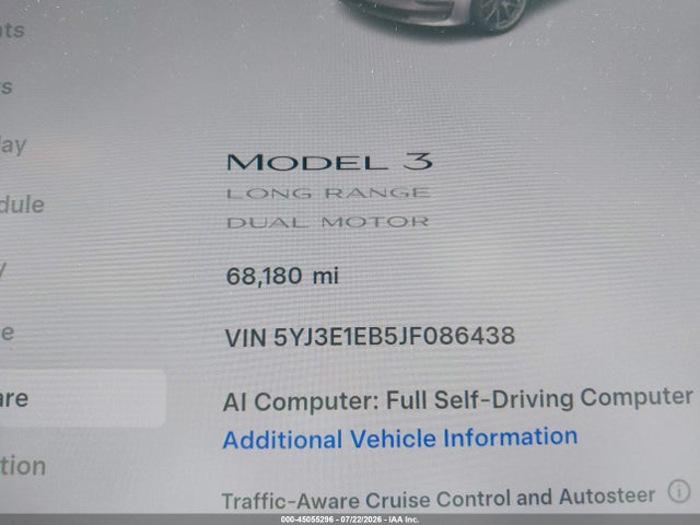 Tesla Model 3 Long Range/performance 2018 5YJ3E1EB5JF086438 Image 16