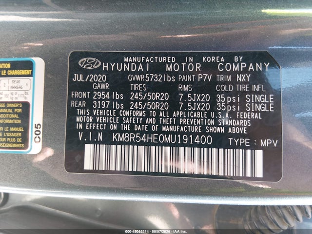 Hyundai Palisade Limited 2021 KM8R54HE0MU191400 Image 9