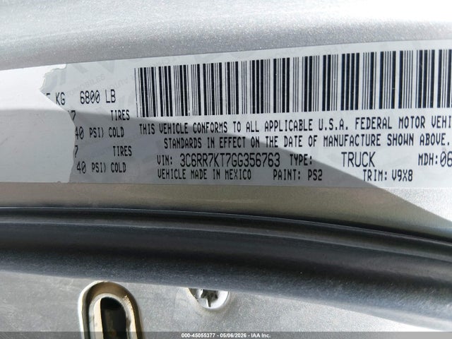 3C6RR7KT7GG356763 RAM 1500 Tradesman