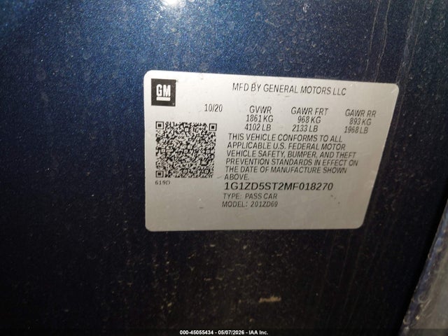 1G1ZD5ST2MF018270 Chevrolet Malibu Fwd Lt
