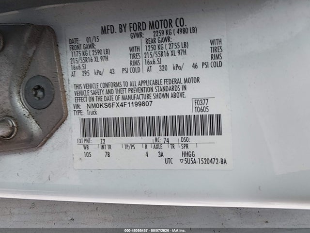 Ford Transit Connect Xlt 2015 NM0KS6FX4F1199807 Image 9