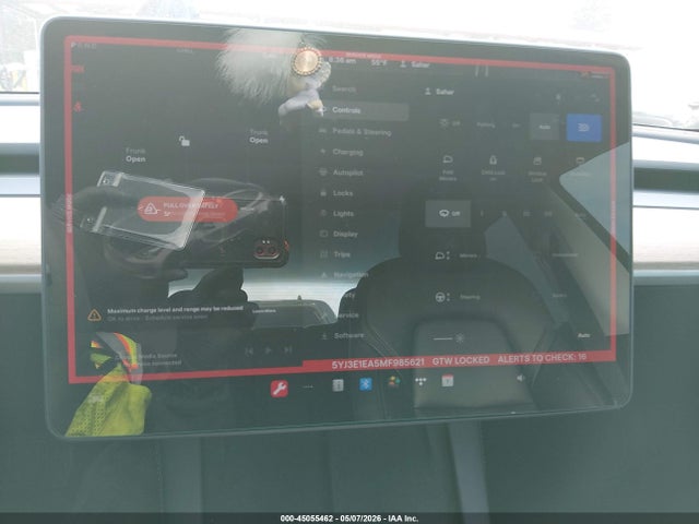 45055462 :رقم المزاد ، 5YJ3E1EA5MF985621 vin ، 2021 Tesla Model 3 Standard Range Plus Rear-wheel Drive مزاد بيع