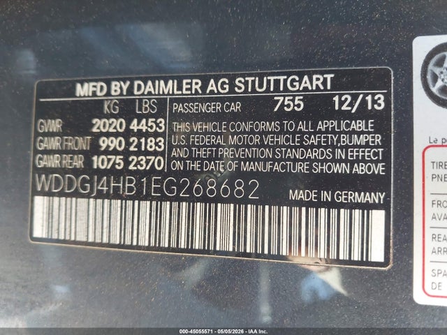 Продаж на аукціоні авто 2014 Mercedes-benz C 250, vin: WDDGJ4HB1EG268682, номер лоту: 45055571