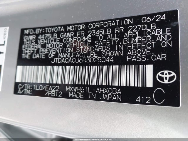JTDACACU6R3025044 Toyota Prius Prime Xse