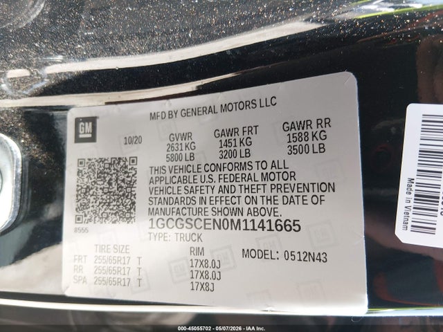 Aukcja sprzedaży 2021 Chevrolet Colorado 2wd  Short Box Lt, vin: 1GCGSCEN0M1141665, numer aukcji: 45055702