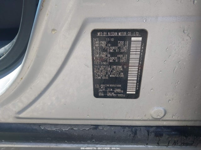 Aukcja sprzedaży 2011 Infiniti Qx56, vin: JN8AZ2NF8B9501899, numer aukcji: 45055776