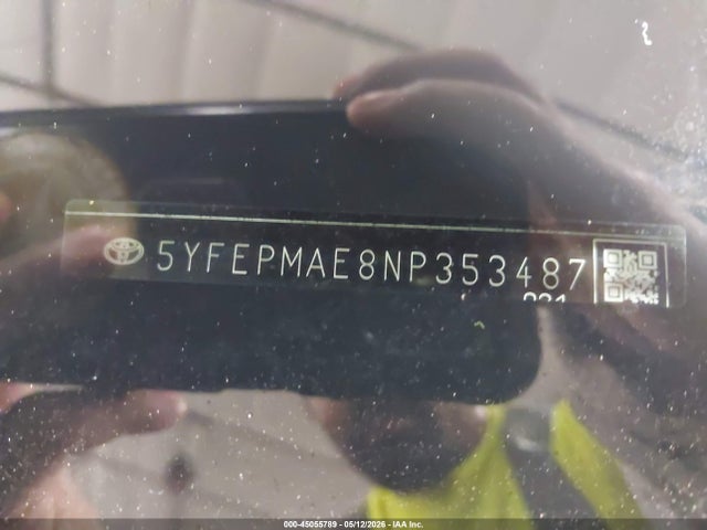 Aukcja sprzedaży 2022 Toyota Corolla Le, vin: 5YFEPMAE8NP353487, numer aukcji: 45055789