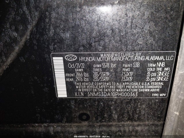 Hyundai Santa Fe Hybrid Sel Premium 2023 5NMS3DA10PH000363 Image 9