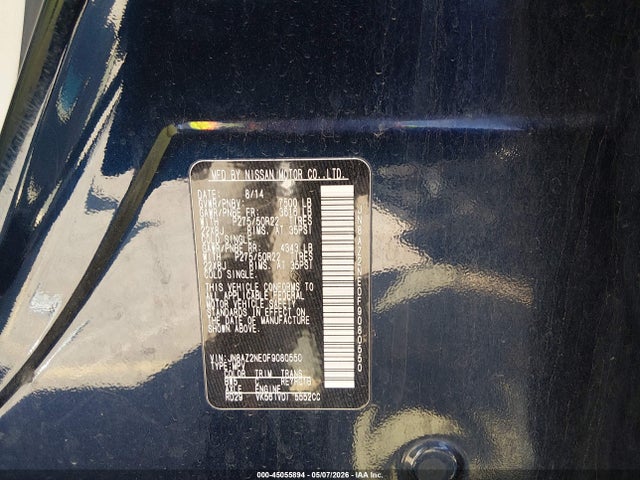 Продаж на аукціоні авто 2015 Infiniti Qx80, vin: JN8AZ2NE0F9080550, номер лоту: 45055894