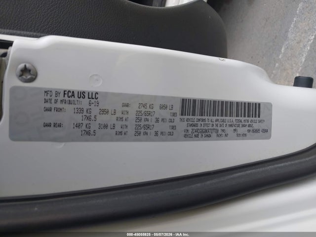 Aukcja sprzedaży 2019 Dodge Grand Caravan Se Plus, vin: 2C4RDGBG8KR727720, numer aukcji: 45055925
