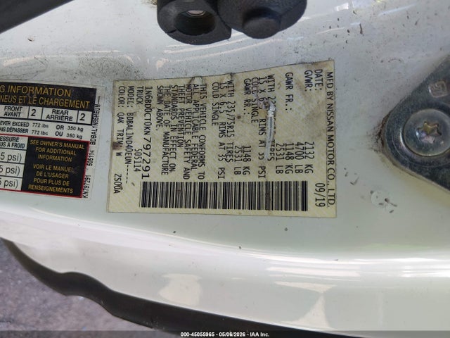 45055965 :رقم المزاد ، 1N6BD0CT0KN797291 vin ، 2019 Nissan Frontier S مزاد بيع
