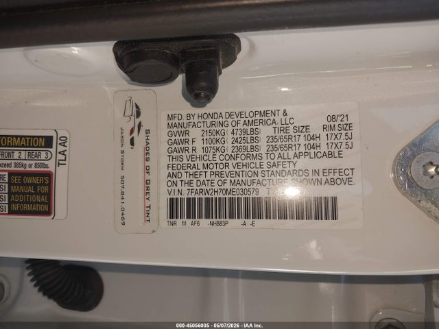 7FARW2H70ME030579 Honda Cr-v Awd Special Edition