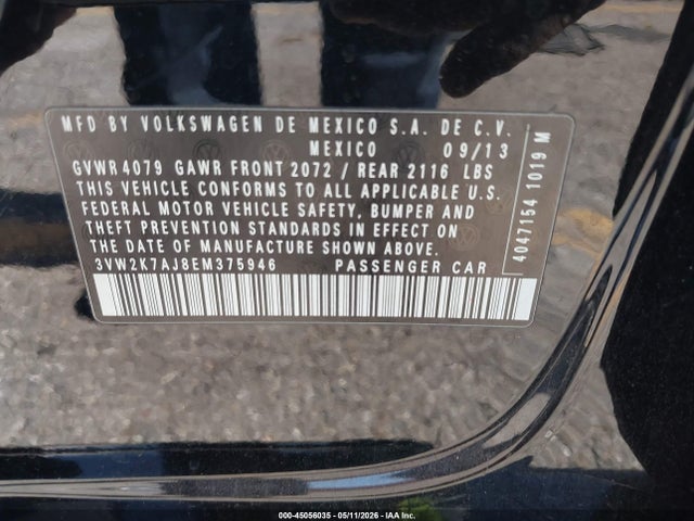 3VW2K7AJ8EM375946 Volkswagen Jetta 2.0l S