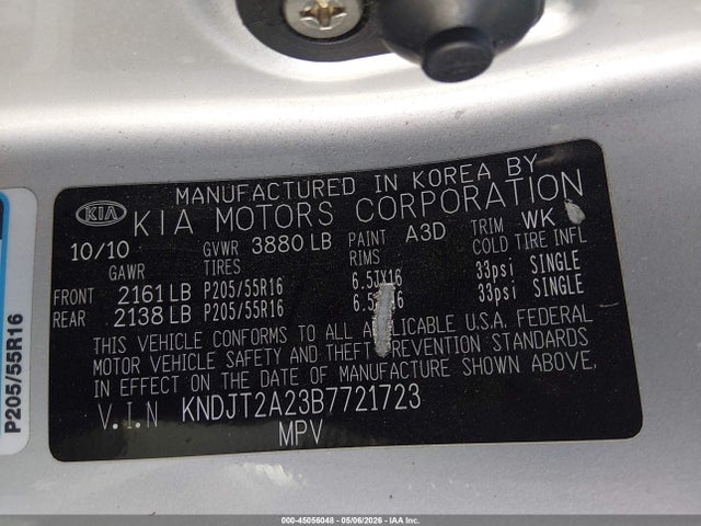 Auction sale of the 2011 Kia Soul +, vin: KNDJT2A23B7721723, lot number: 45056048