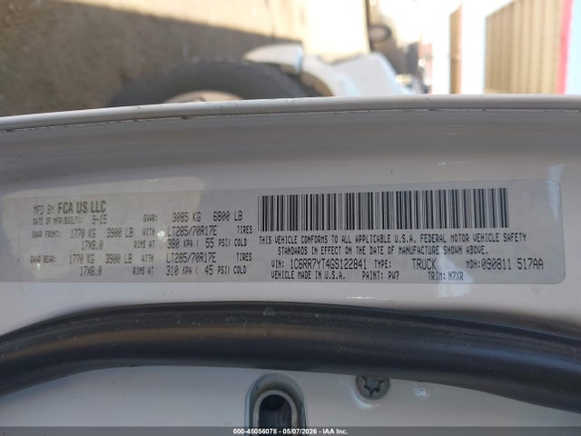 Продажа на аукционе авто 2016 Ram 1500 Rebel, vin: 1C6RR7YT4GS122841, номер лота: 45056078