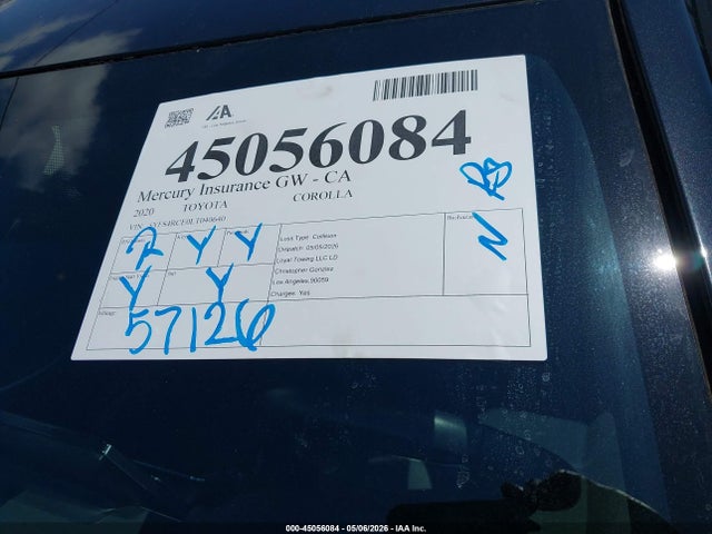 Aukcja sprzedaży 2020 Toyota Corolla Se/se Nightshade Edition, vin: 5YFS4RCE0LT040640, numer aukcji: 45056084