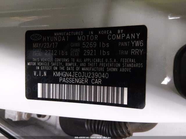 Genesis G80 3.8 2018 KMHGN4JE0JU239040 Image 9