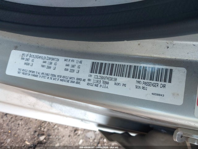 Продажа на аукционе авто 2007 Chrysler Sebring Touring, vin: 1C3LC56K07N530190, номер лота: 45056157