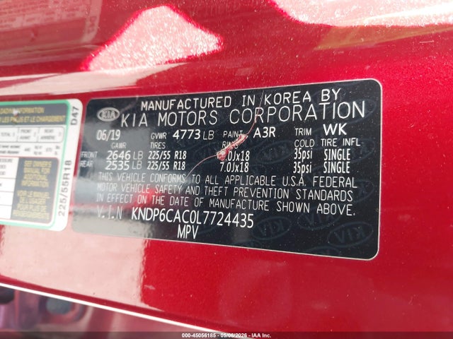 Продаж на аукціоні авто 2020 Kia Sportage S, vin: KNDP6CAC0L7724435, номер лоту: 45056185