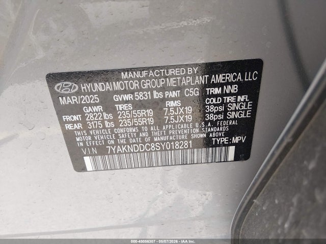 Hyundai Ioniq 5 Sel 2025 7YAKNDDC8SY018281 Image 9