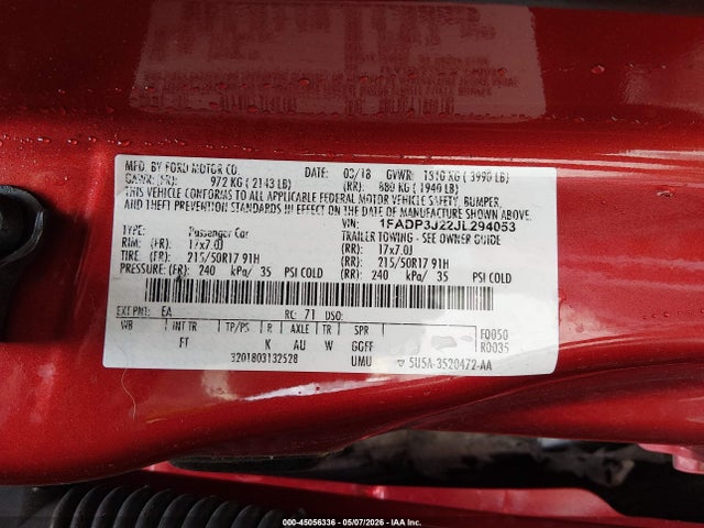 Ford Focus Titanium 2018 1FADP3J22JL294053 Image 9