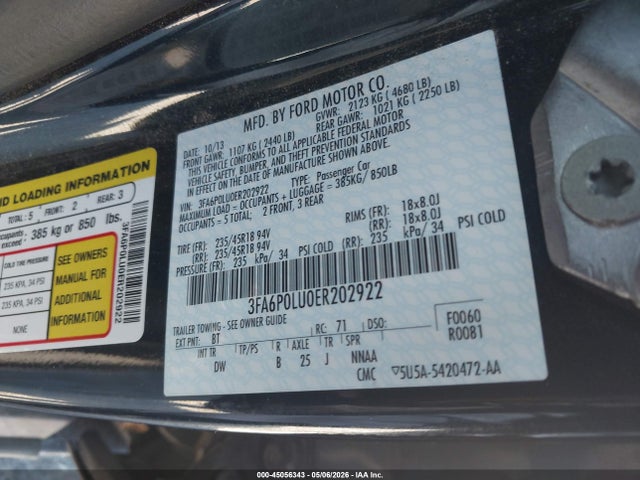 Ford Fusion Hybrid Se 2014 3FA6P0LU0ER202922 Image 9
