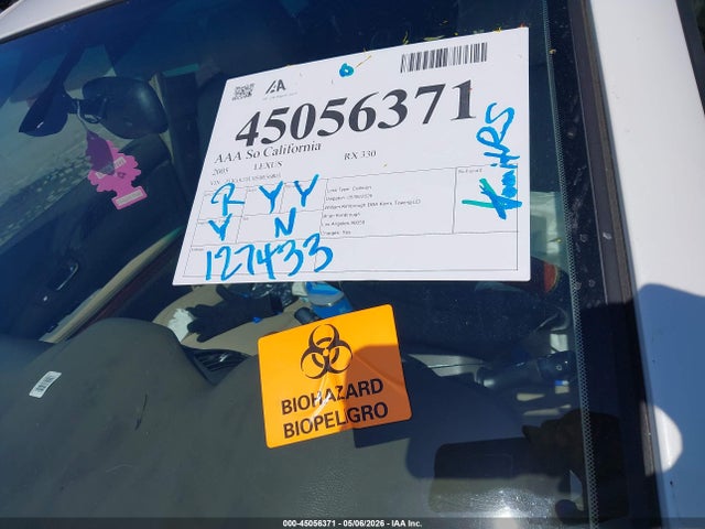 Продаж на аукціоні авто 2005 Lexus Rx 330, vin: JTJGA31U050056801, номер лоту: 45056371