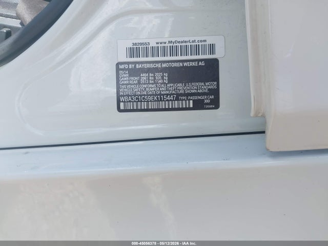 WBA3C1C59EK115447 BMW 328I