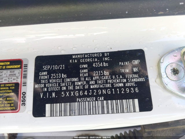 KIA K5 Gt-line 2022 5XXG64J29NG112936 Image 9