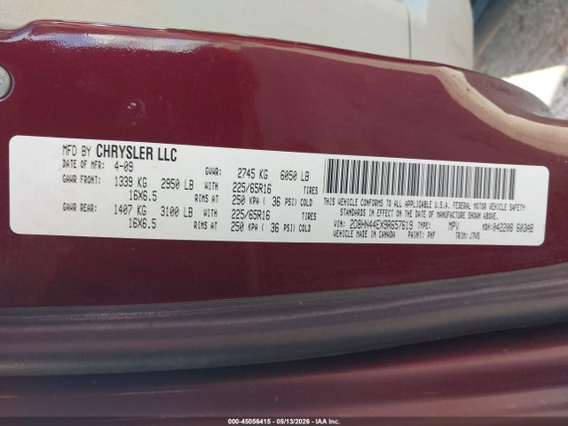 Продаж на аукціоні авто 2009 Dodge Grand Caravan Se, vin: 2D8HN44EX9R657619, номер лоту: 45056415