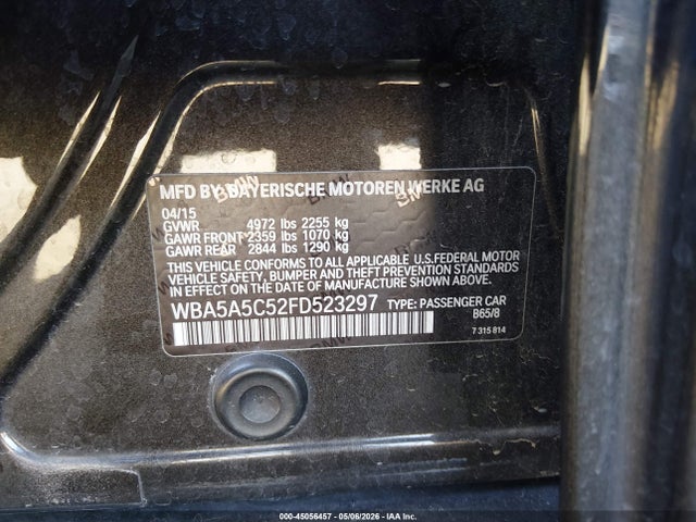 Aukcja sprzedaży 2015 Bmw 528i, vin: WBA5A5C52FD523297, numer aukcji: 45056457