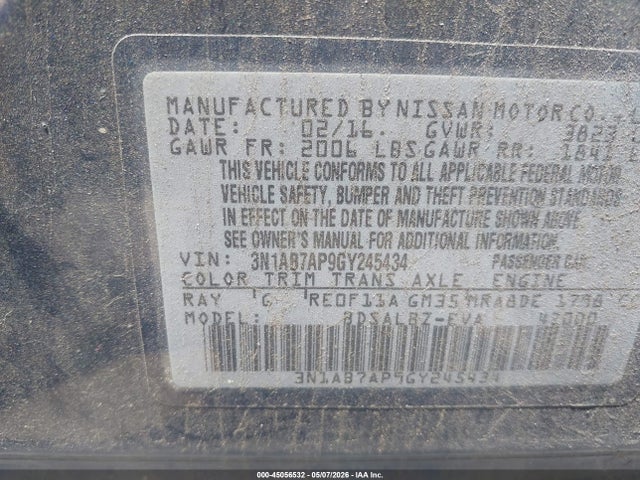 Nissan SENTRA S 2016 3N1AB7AP9GY245434 Image 9
