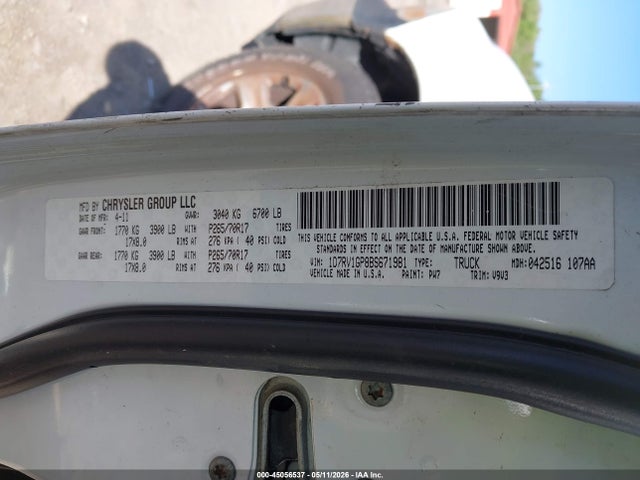 45056537 :رقم المزاد ، 1D7RV1GP8BS671981 vin ، 2011 Ram Ram 1500 St مزاد بيع